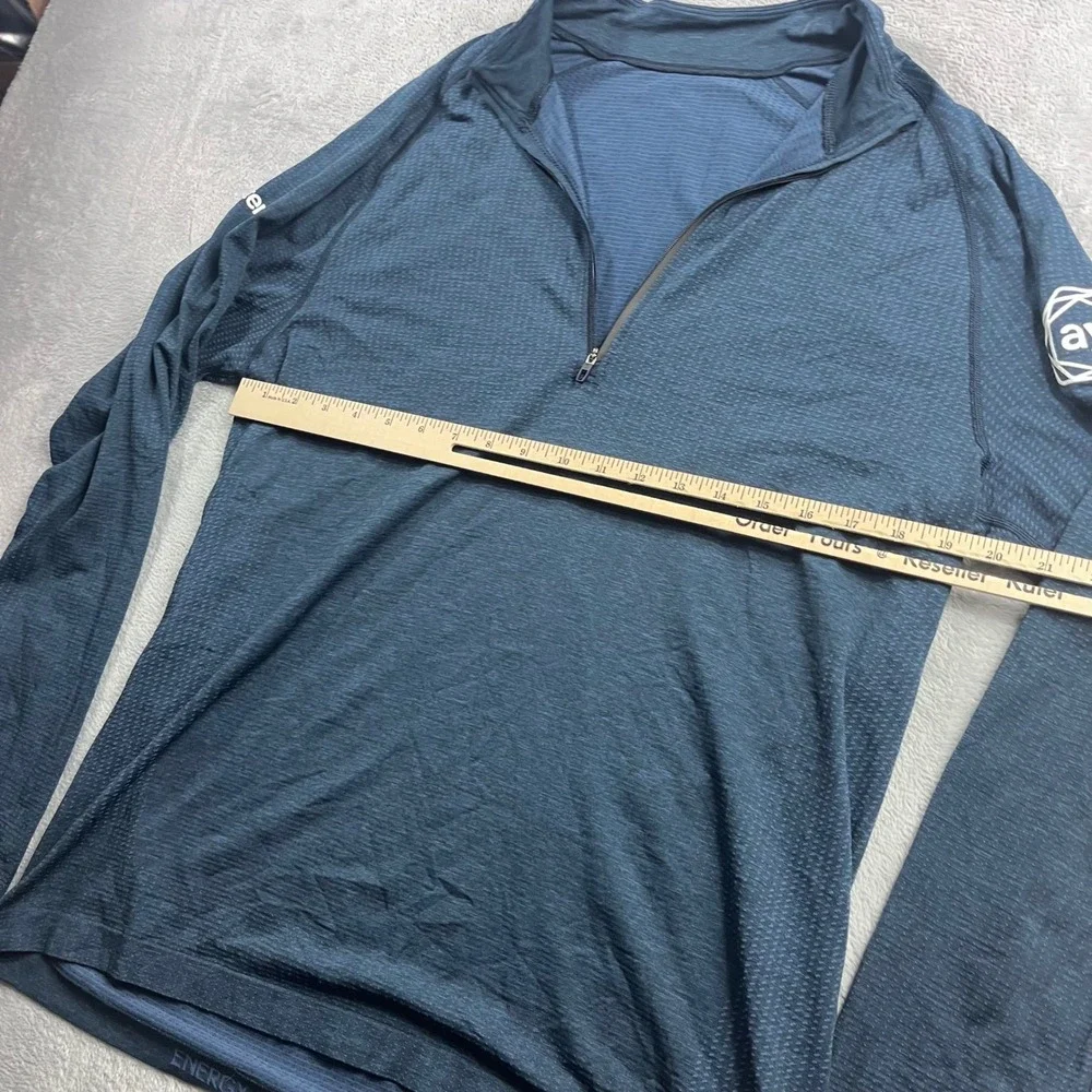 Lululemon Mens Metal Vent Tech Half-Zip Pullover Blue Heathered Size XL